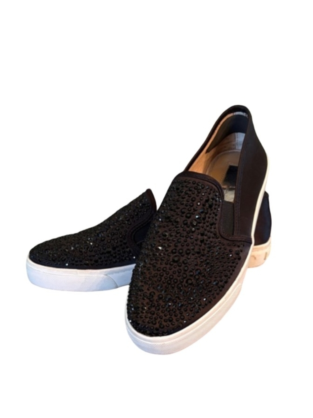 INC International Concepts Black Sammee SlipOn Shoes Sneakers Runners Platform 7